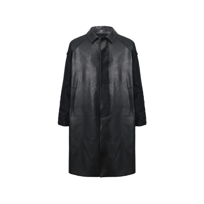 [KANGJUNGSEOK : 강정석] Origami coat (synthetic leather)
