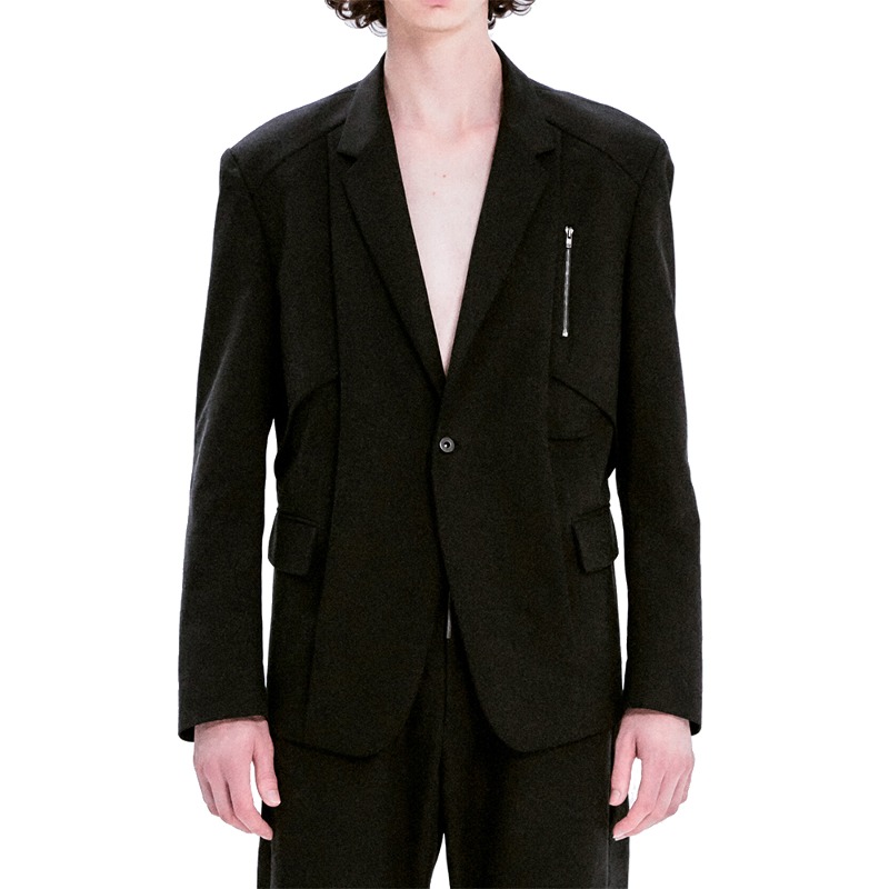 [CARNET ARCHIVE : 카르넷 아카이브] ARCHITECTURAL TAILORED JACKET / BLACK