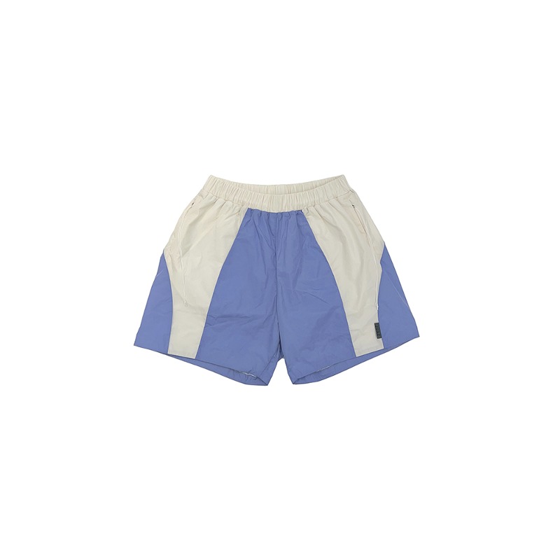 [SAUL NASH : 사울 내쉬] Constructive multi panels nylon shorts Lilac &amp; Ivory
