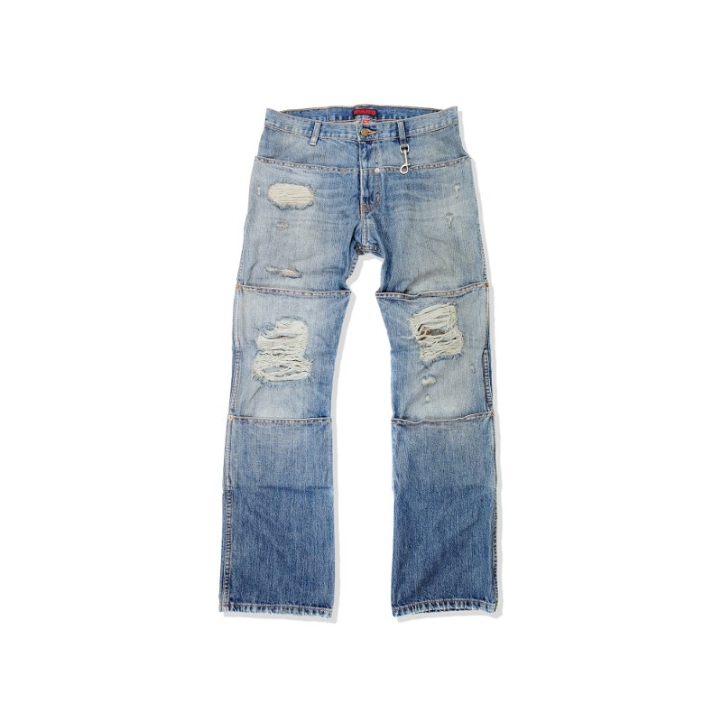 [HOMME BOY CO : 옴므보이] Mod. 22 12 pockets distressed denim pants light blue