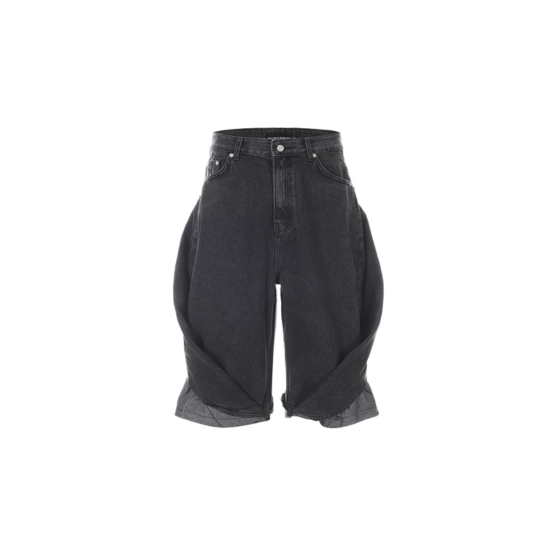 [SURGERY : 써저리] surgery bermuda folding pants &#039;black&#039;