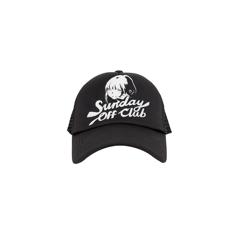 [SUNDAYOFFCLUB : 선데이오프클럽] SOC PUFF PRINT TRUCKER CAP BLACK