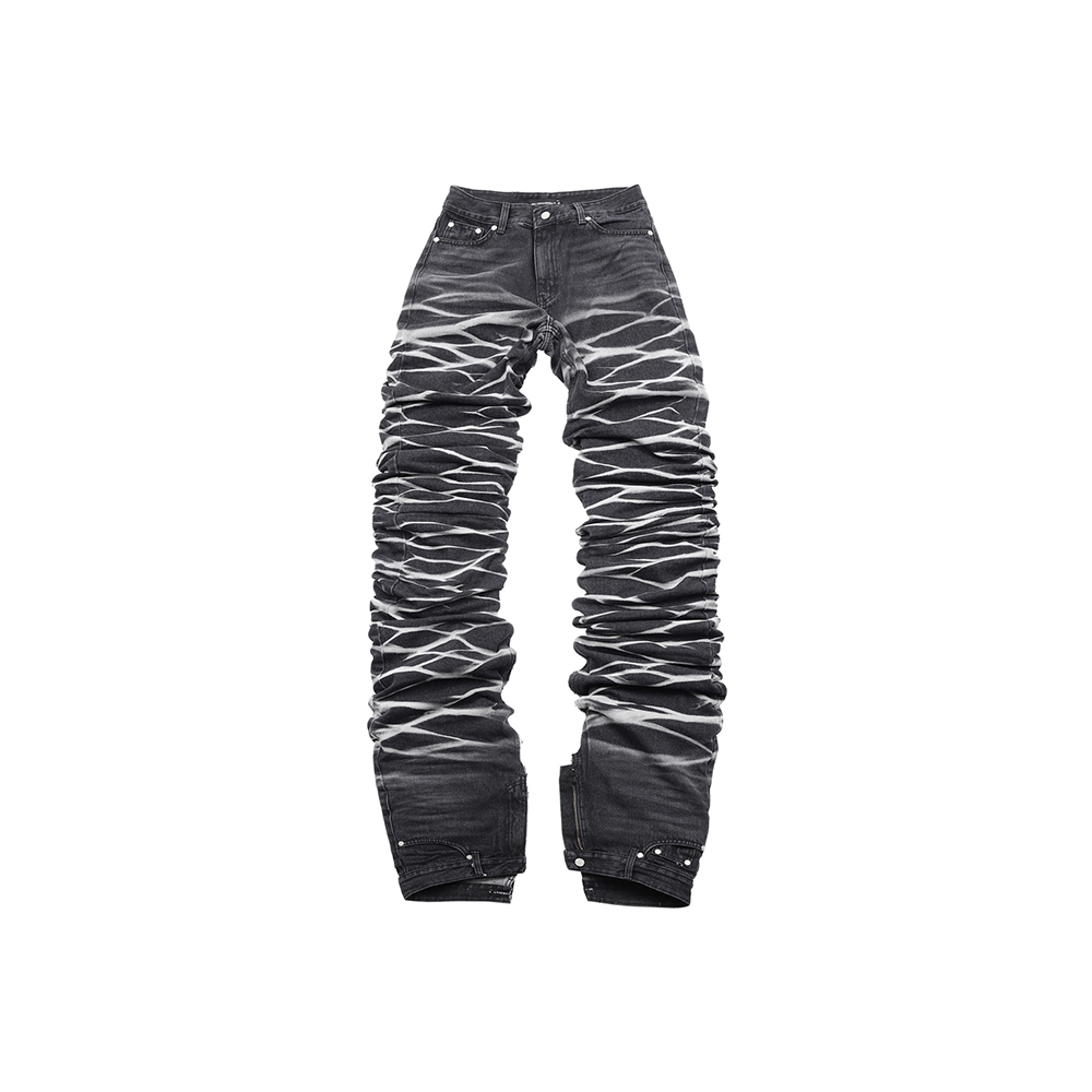 [SURGERY : 써저리] surgery yoonseul long length double jeans &#039;black&#039;