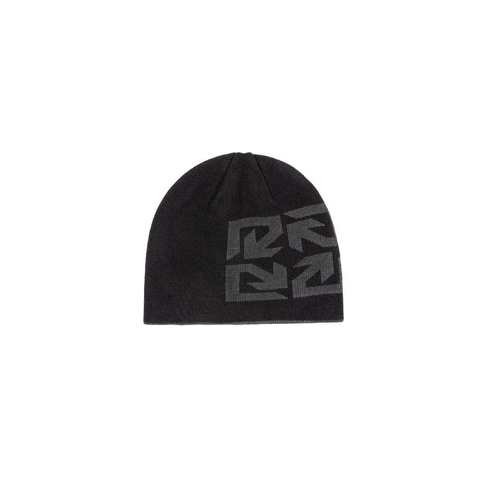 [SUNDAYOFFCLUB : 선데이오프클럽] Kaleidoscopic Arrow Logo Jacquard Beanie - Black