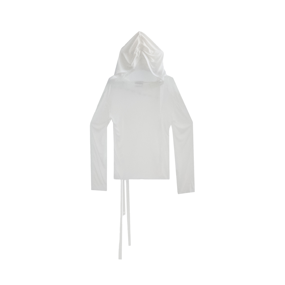 [AE SYNCTX : 에이시넥틱스] HOODED LONG SLEEVE TOP OFF WHITE