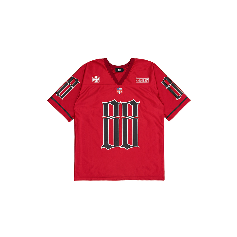 [SUNDAYOFFCLUB : 선데이오프클럽] Oversized Football Jersey - Red