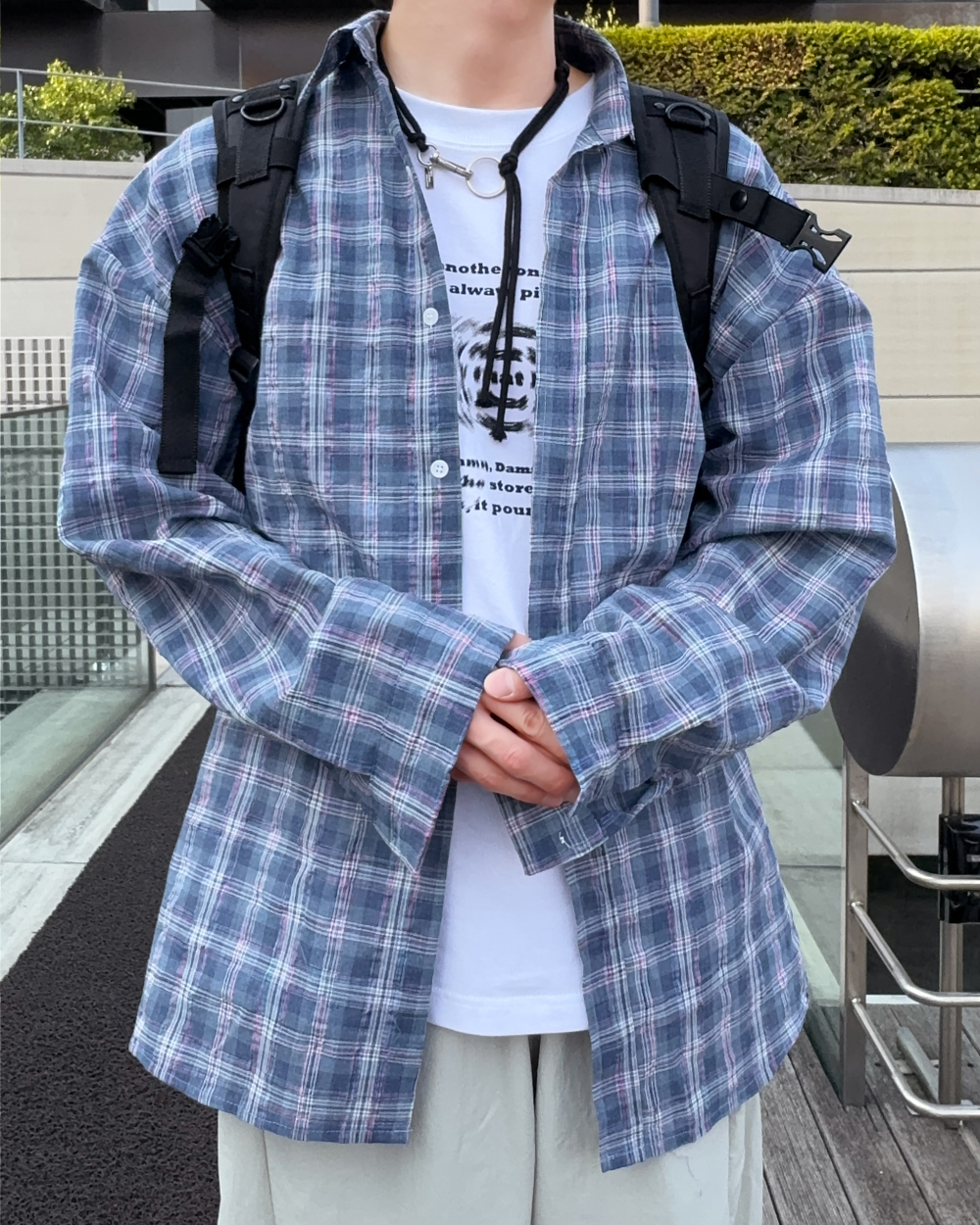 【SCENERITY】curd over check shirt curd over check shirt - SCENERITY
