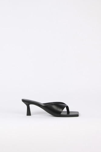 Nadia Flip-Flop Leather Heel Blackblanc sur blanc blanc sur blanc 블랑수블랑 디자이너 슈즈