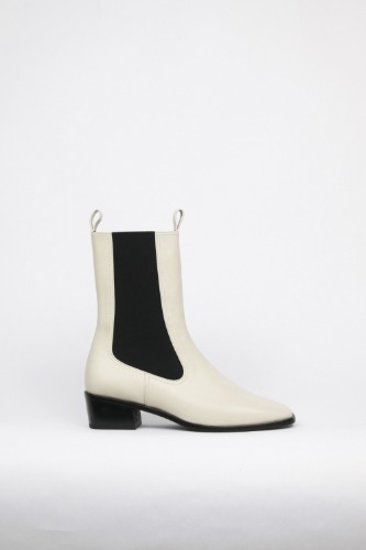 Xavier Chelsea Boots Ivoryblanc sur blanc blanc sur blanc 블랑수블랑 디자이너 슈즈
