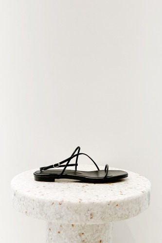 May Sandals Leather Blackblanc sur blanc blanc sur blanc 블랑수블랑 디자이너 슈즈