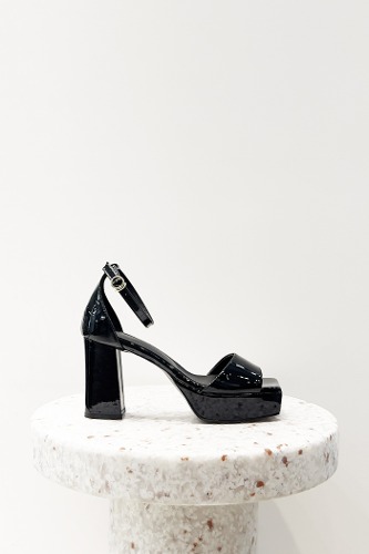 Rose Platform Sandals Leather Blackblanc sur blanc blanc sur blanc 블랑수블랑 디자이너 슈즈