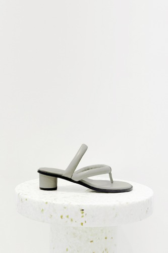 Gilda Sandals Leather Mint Greyblanc sur blanc blanc sur blanc 블랑수블랑 디자이너 슈즈