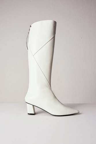 Magot Long Boots Leather Ivory