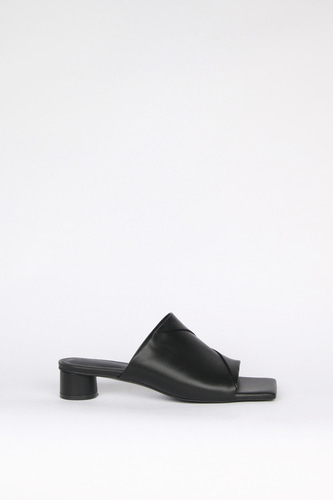Ari Sandals Leather Black 3cmblanc sur blanc blanc sur blanc 블랑수블랑 디자이너 슈즈