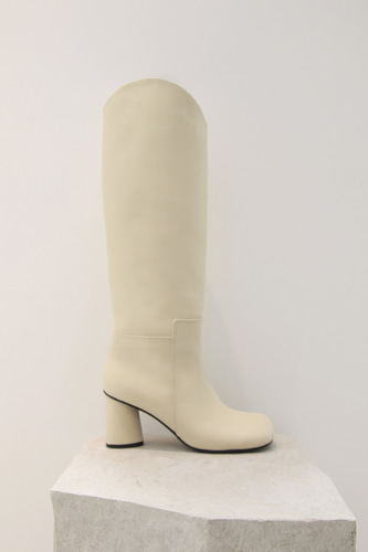 Luna Long Boots Creamblanc sur blanc blanc sur blanc 블랑수블랑 디자이너 슈즈