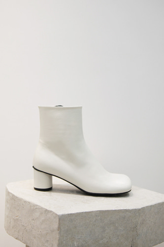 Luna Ankle Boots Leather Ivory 5cmblanc sur blanc blanc sur blanc 블랑수블랑 디자이너 슈즈