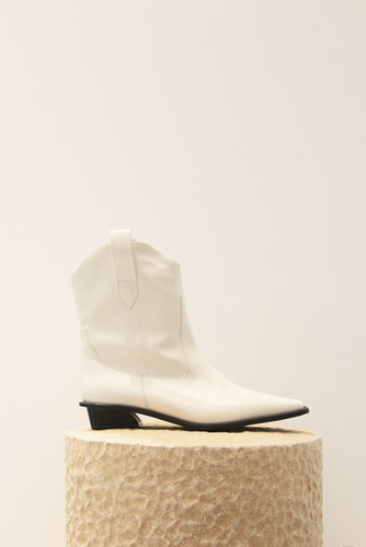Freya Ankle Boots Ivoryblanc sur blanc blanc sur blanc 블랑수블랑 디자이너 슈즈