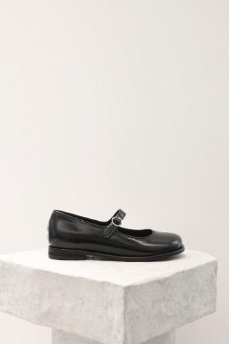 Hazel Mary Jane Loafers Leather Blackblanc sur blanc blanc sur blanc 블랑수블랑 디자이너 슈즈