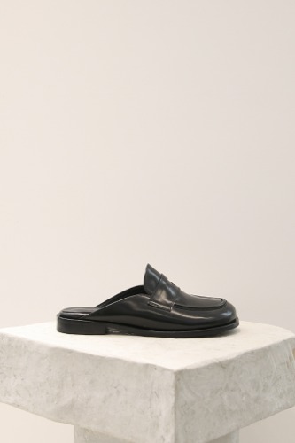 Chiara Backless Loafers Leather Blackblanc sur blanc blanc sur blanc 블랑수블랑 디자이너 슈즈
