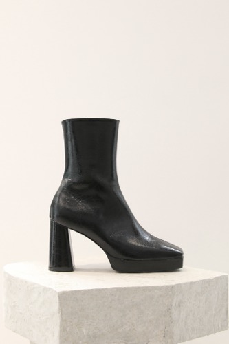 Lola Ankle Boots Leather Blackblanc sur blanc blanc sur blanc 블랑수블랑 디자이너 슈즈
