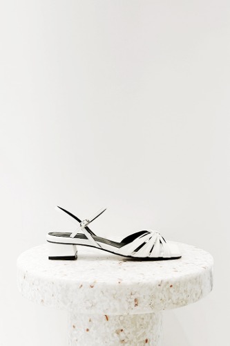 Jude Sandals Leather Ivory 3cmblanc sur blanc blanc sur blanc 블랑수블랑 디자이너 슈즈