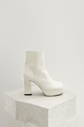 Luna Platform Ankle Boots Ivoryblanc sur blanc blanc sur blanc 블랑수블랑 디자이너 슈즈