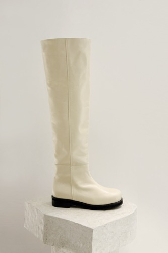 Noah Thigh High Boots Creamblanc sur blanc blanc sur blanc 블랑수블랑 디자이너 슈즈