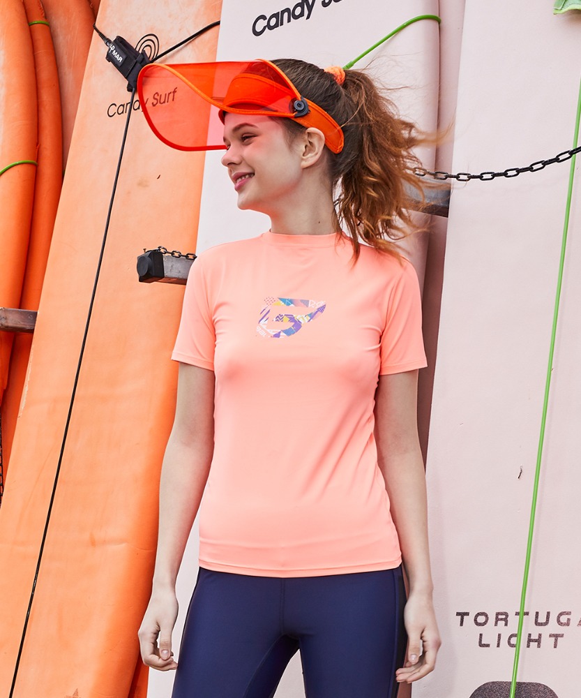 밸롭몰 밸롭 여성 쿨썸 티셔츠 피치핑크, ballop