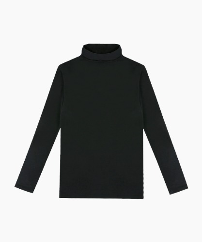 밸롭몰 소프트웜 터틀넥 티셔츠 블랙, ballop