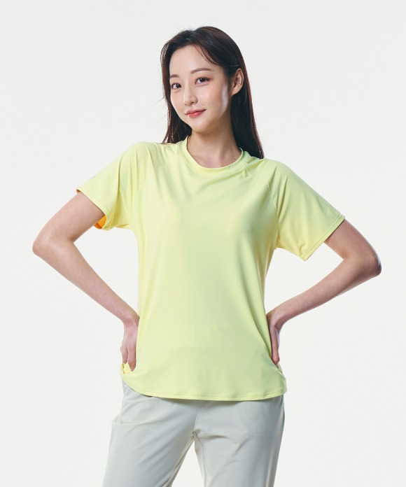 밸롭몰 쿨 드라이 레귤러핏 티셔츠 레몬, ballop