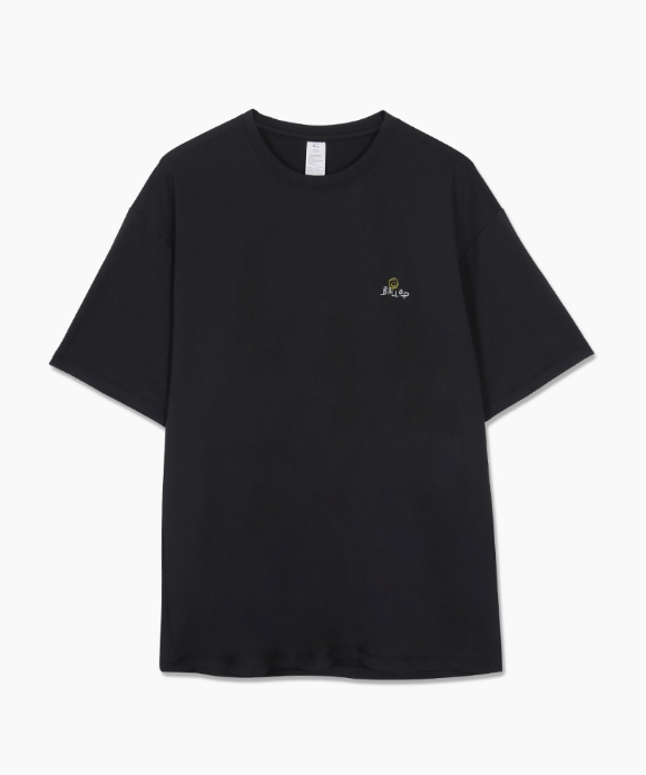 밸롭몰 루즈핏 스마일 티셔츠 블랙, ballop