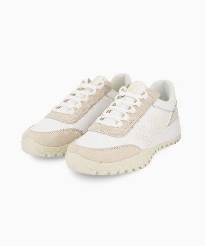 Embroidered Jogger Waffle Sneakers [White]