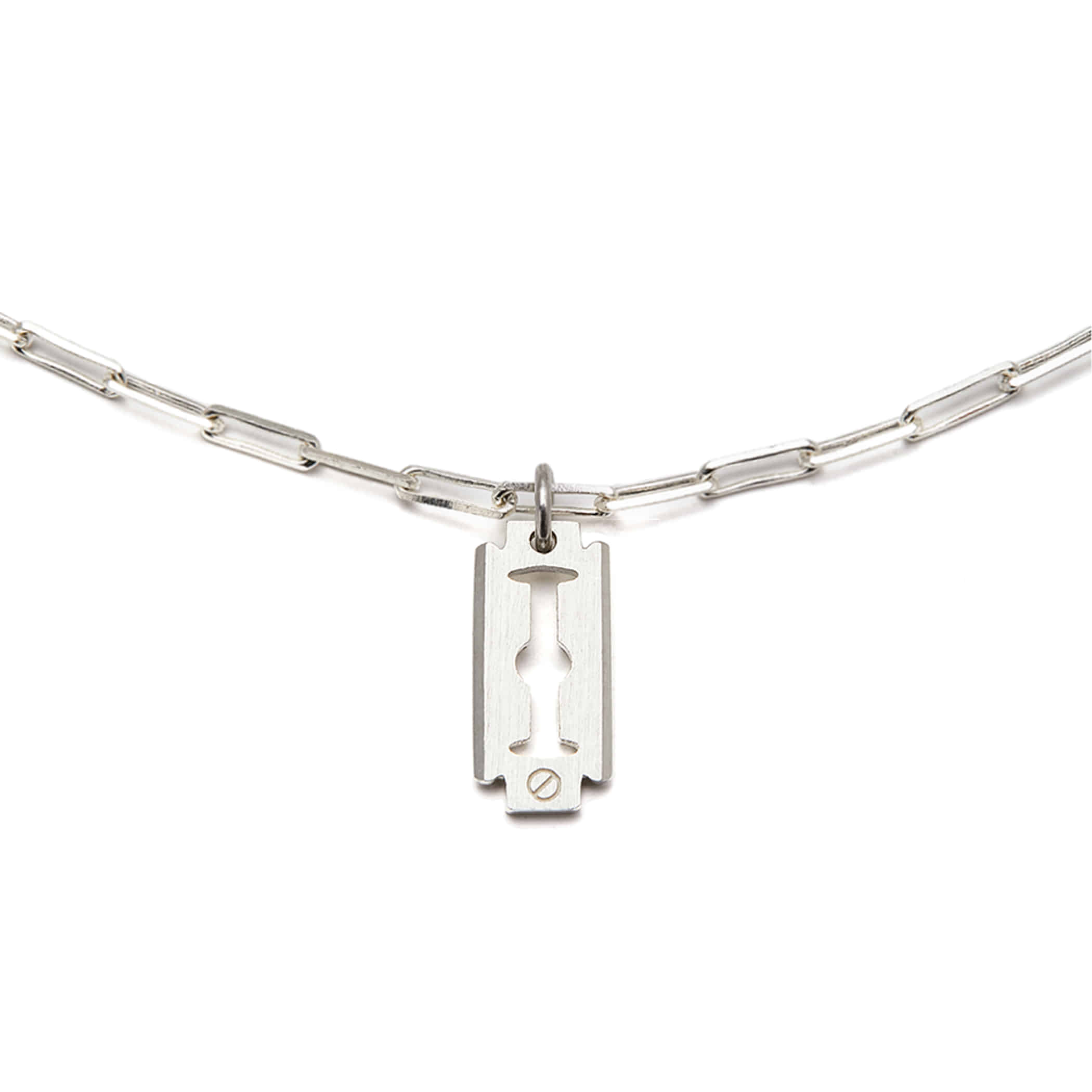 Razor Silver Necklace Small Silver 925
