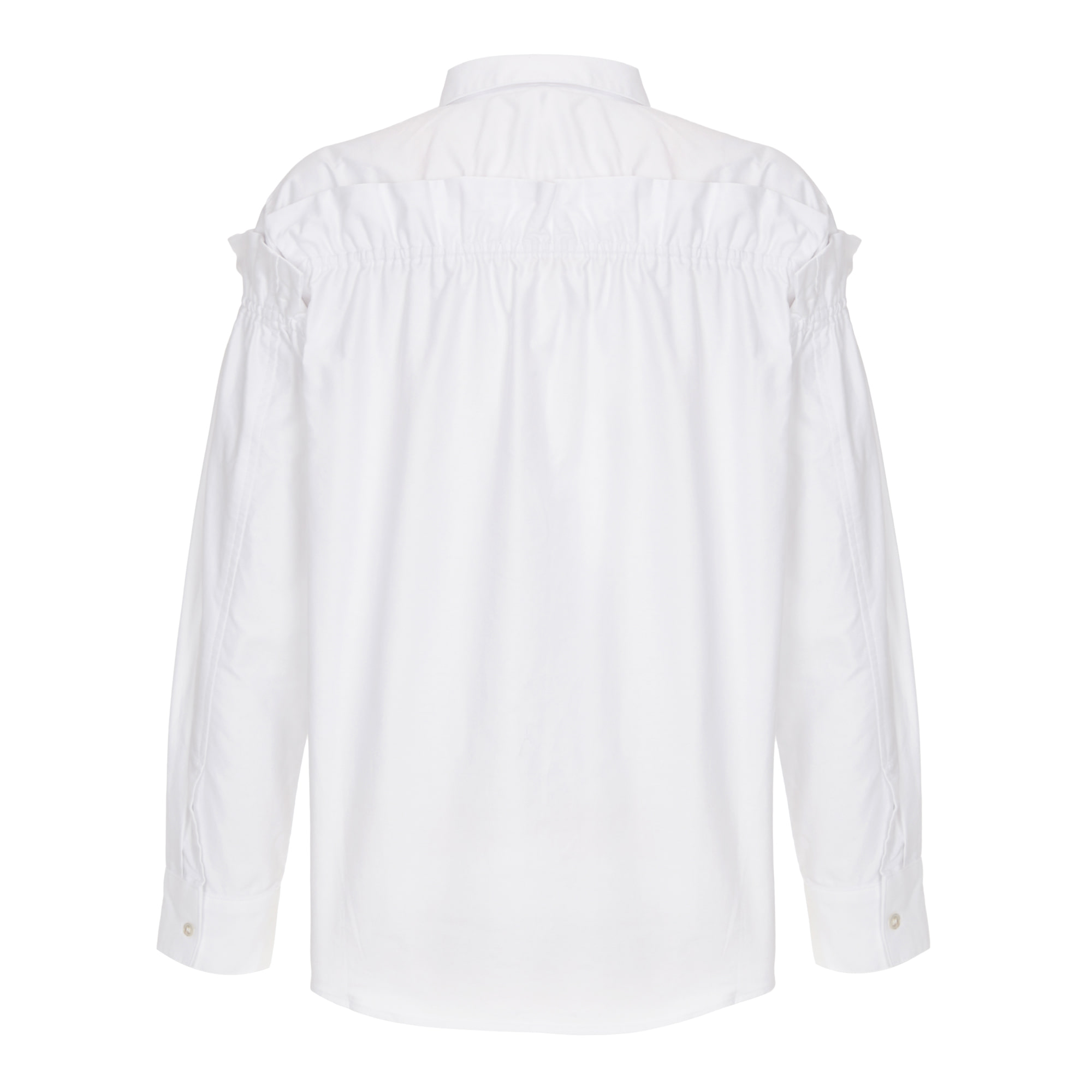 Humming Upper Pleats Shirt (허밍 어퍼 플리츠 셔츠) White