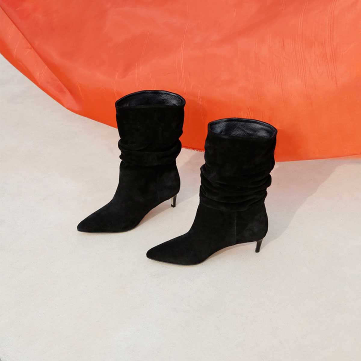 Occam Shirring Boots (오캄 셔링 부츠) Black