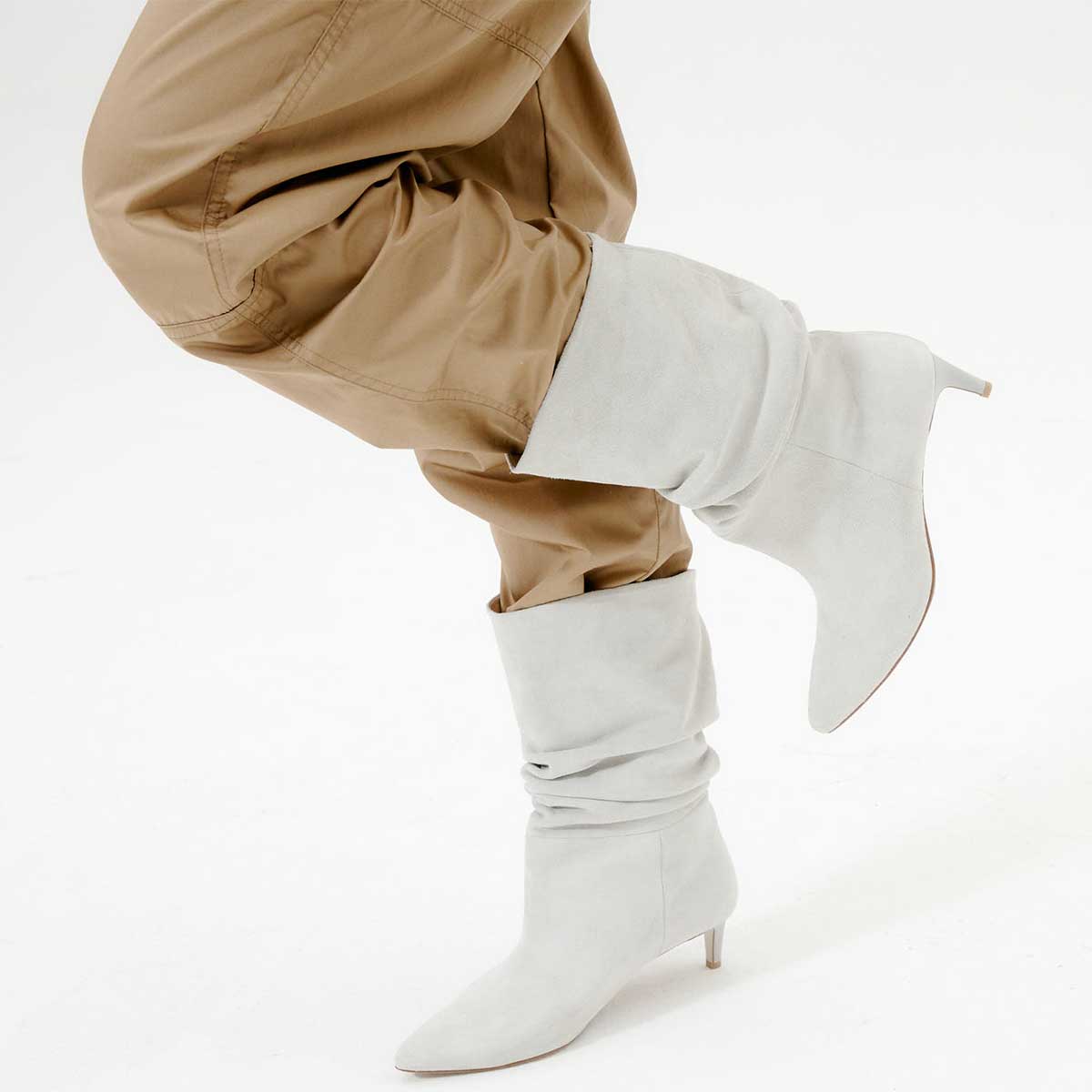 Occam Shirring Boots (오캄 셔링 부츠) Ivory