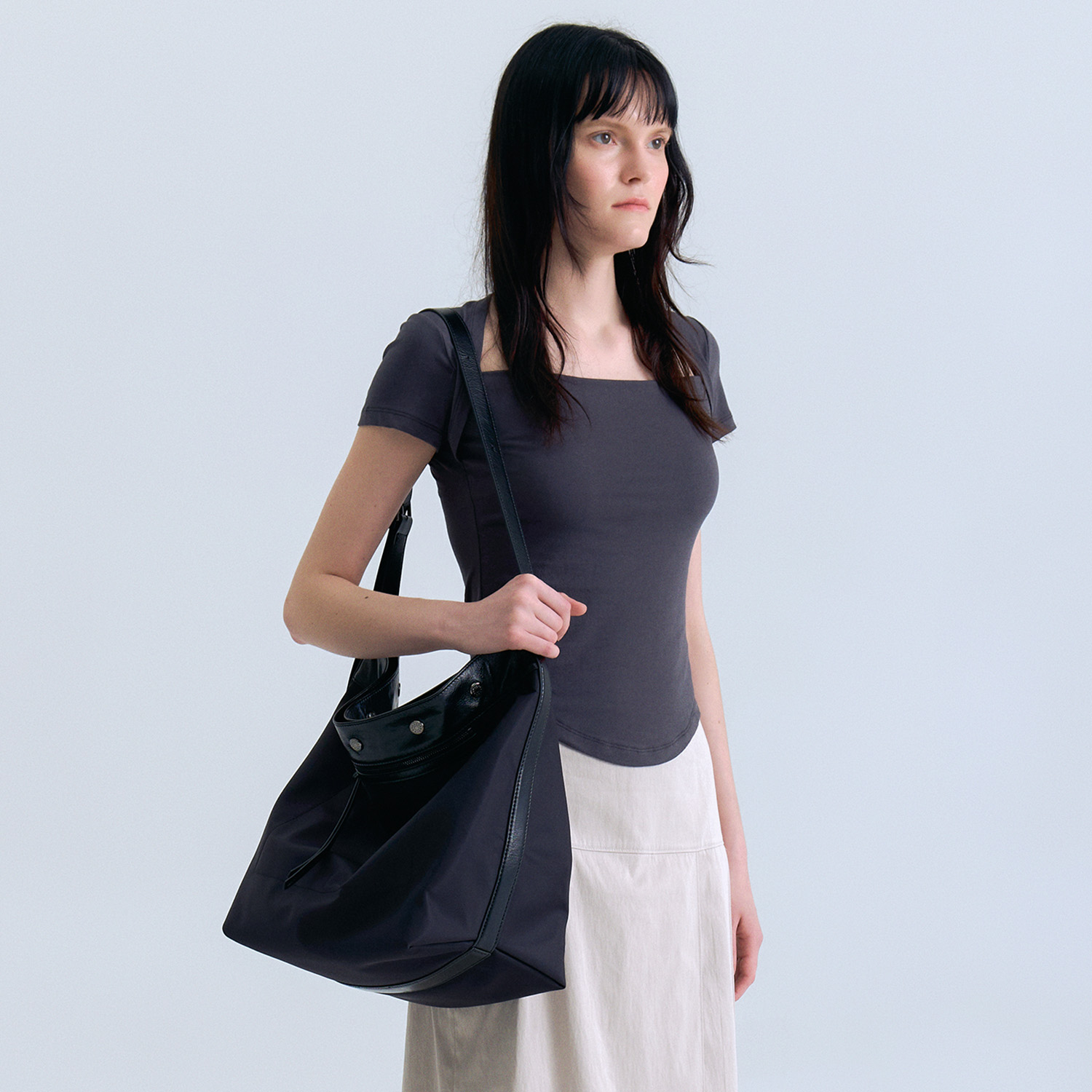 ★BLACKUP★ [Concern PICK] Perfec Button Up Net Hobo L (Perf MUSINSA | VUNQUE Perfec Button Up Net Hobo L (Perfect Button