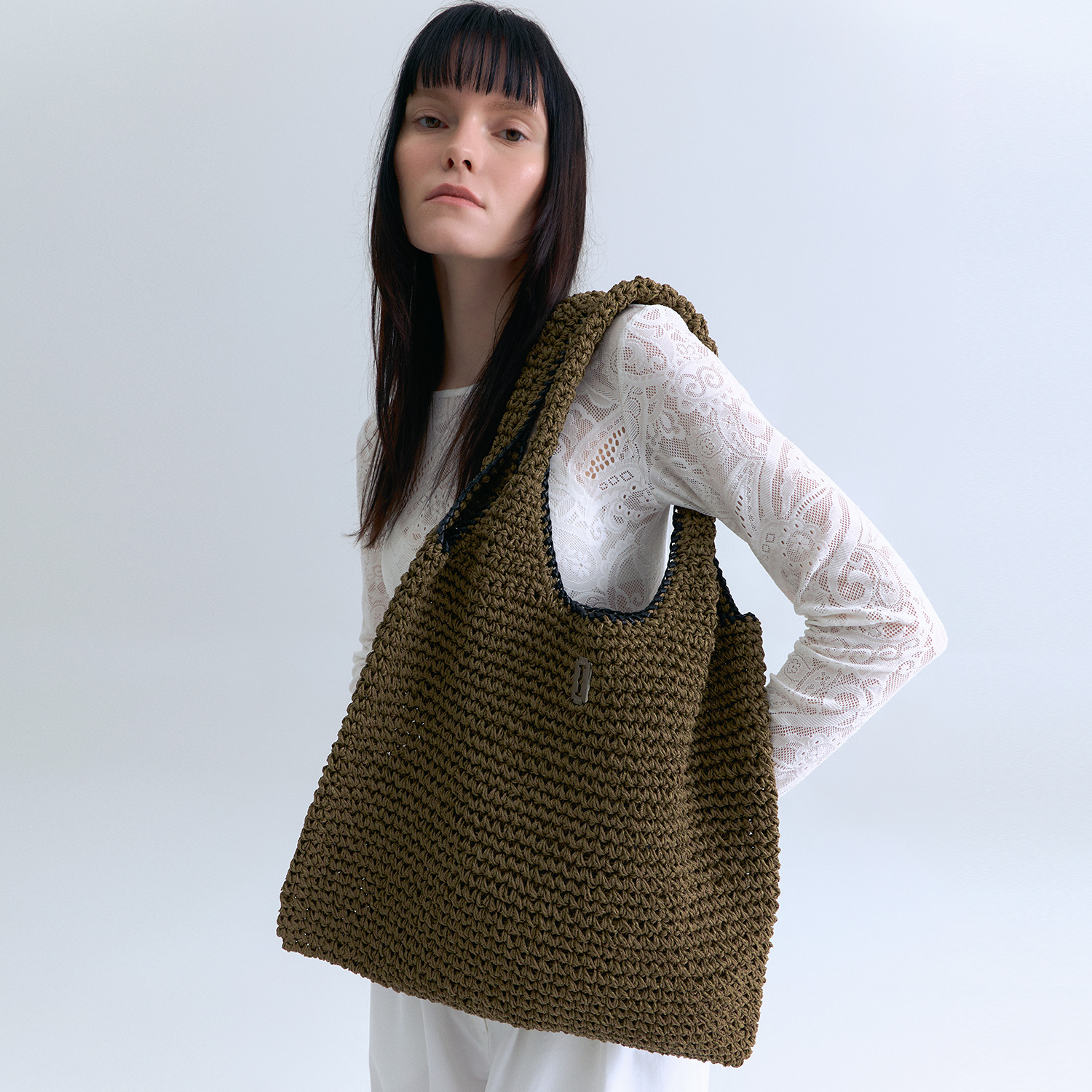 [vunque] Boater Weaving Hobo L Beige/ 税込み Boater Weaving Hobo L Beige - vunque(분크)
