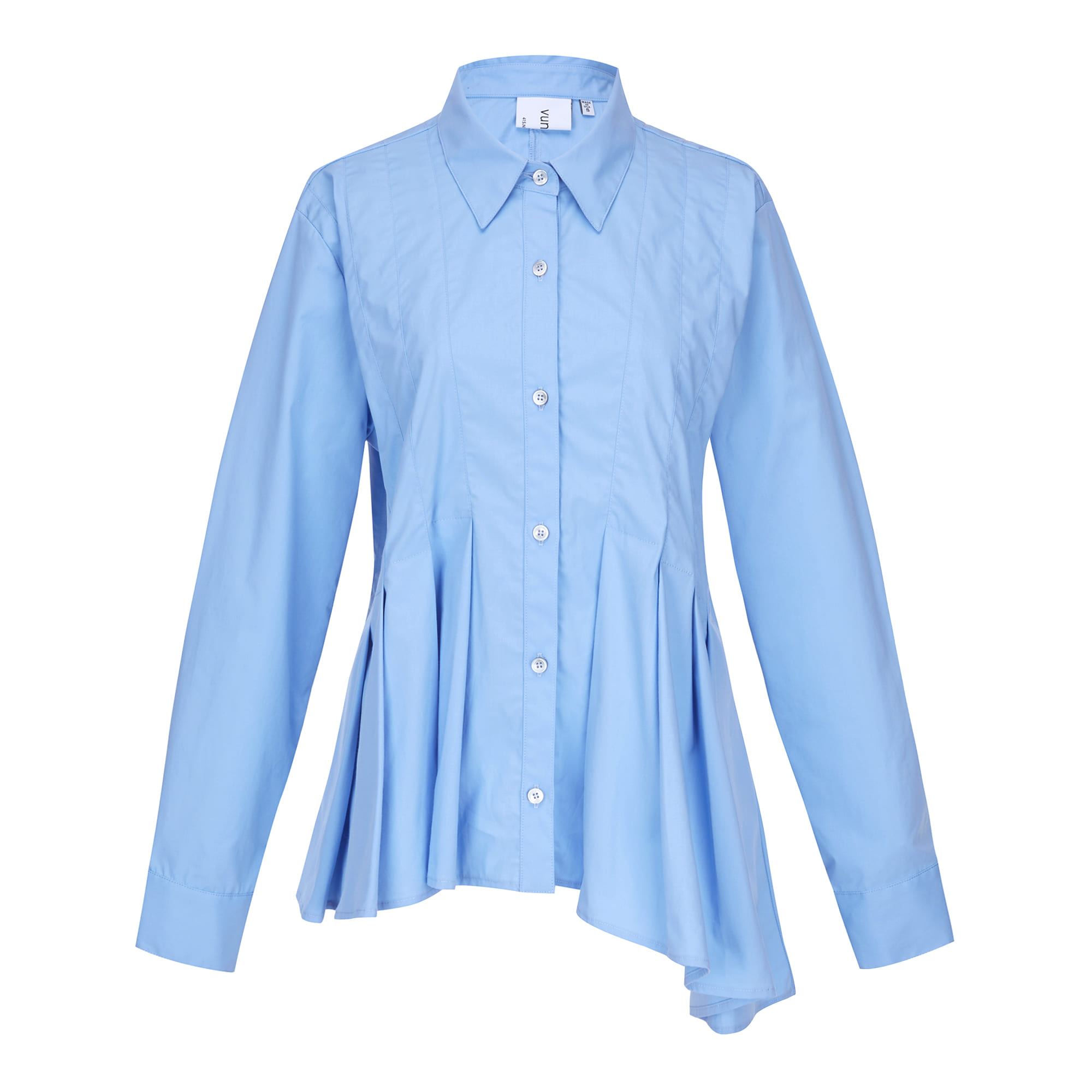 Ola pleats shirt (올라 플리츠 셔츠) Sky blue