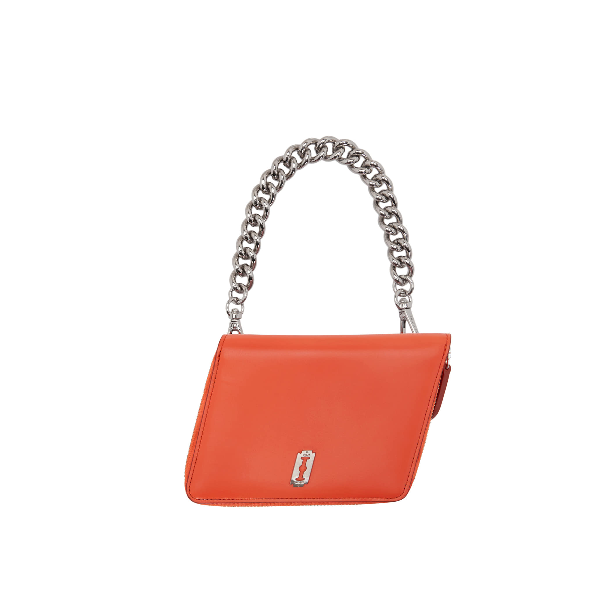 [아울렛] Mercury Square Zipper Half Wallet (머큐리 스퀘어 지퍼 반지갑) Neon Orange
