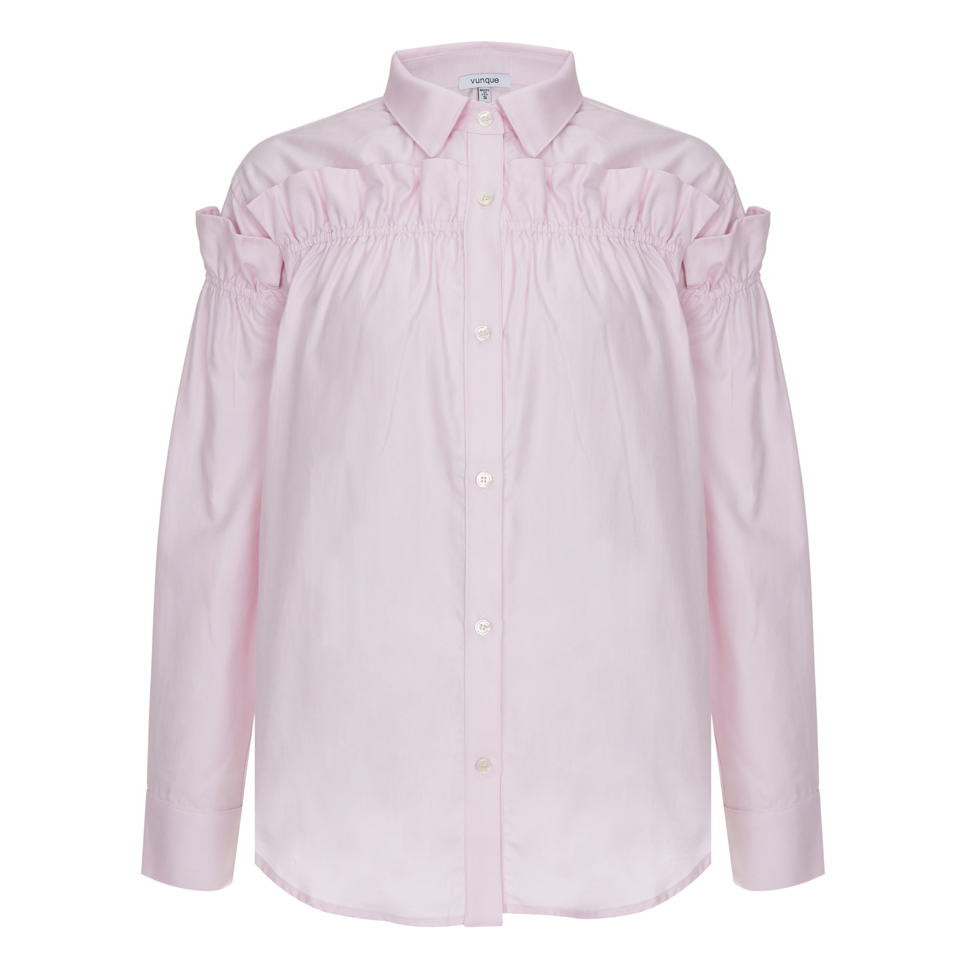 Humming Upper Pleats Shirt (허밍 어퍼 플리츠 셔츠) Pink