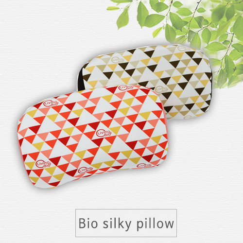 Bio silky pillow(Medium Size) Brown, Cervical Hypolordosis syndrome, Korea, pillow, deep sleep, C-curve support fo healty neck, Bio-urethane, Far infrared ray, Phytoncide