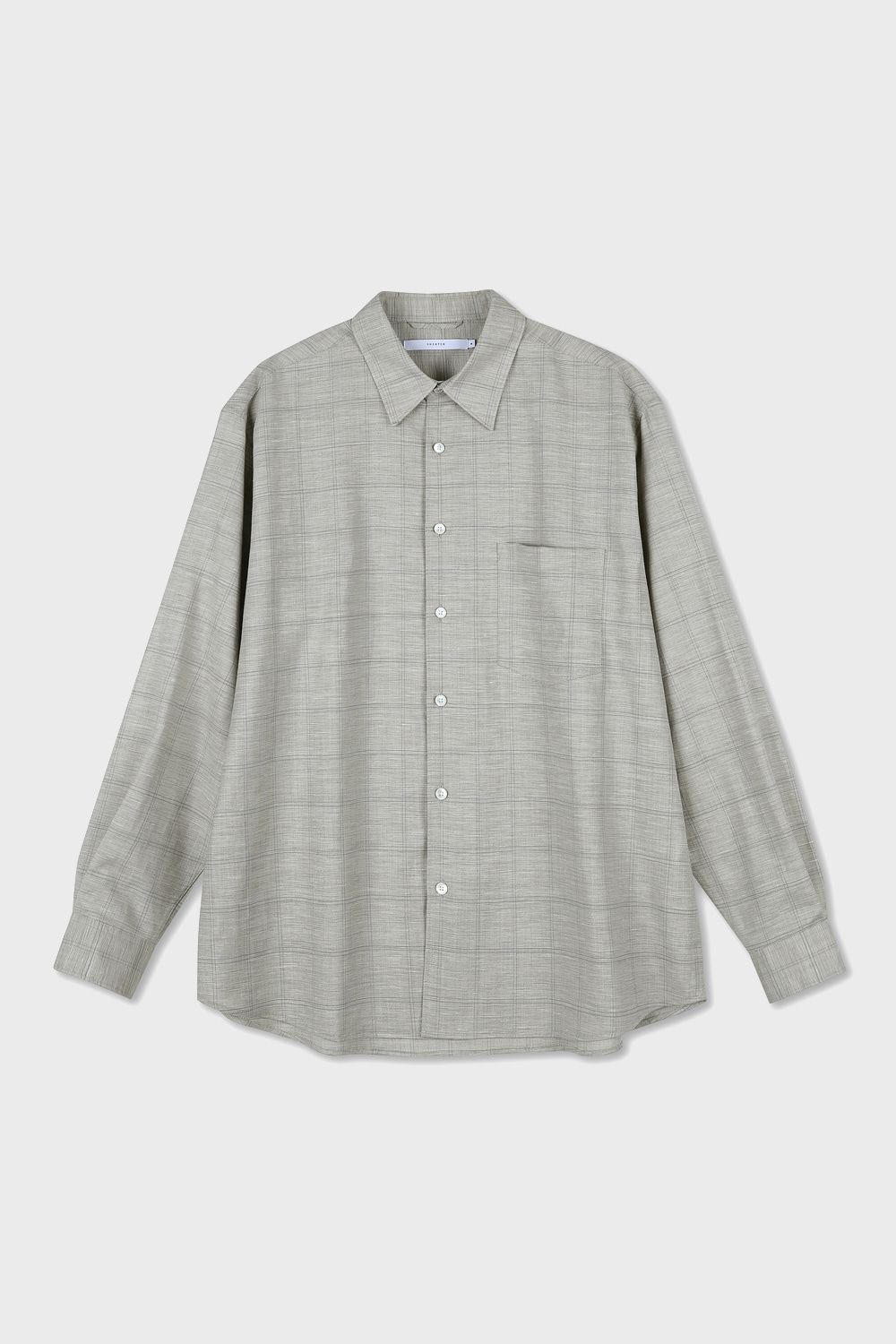 WOOL CHECK WIDE SHIRT (CHECK BEIGE)