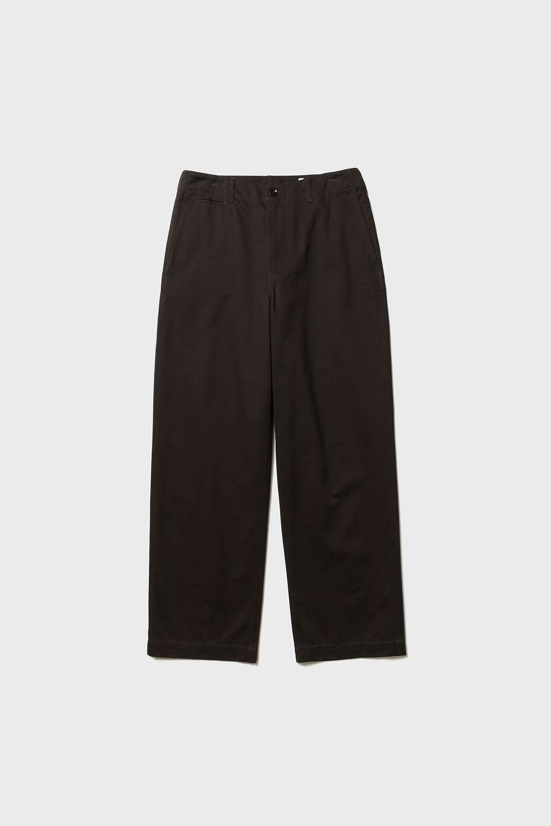 SOFT WASHED WIDE CHINO PANTS (DARK BROWN)