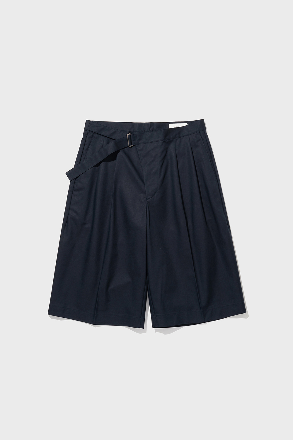 SEAMLESS BELTED SHORTS (NAVY)