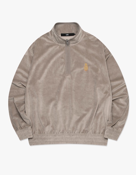 LMC LMC Velour Quater Zip Sweatshirt Black | International Store