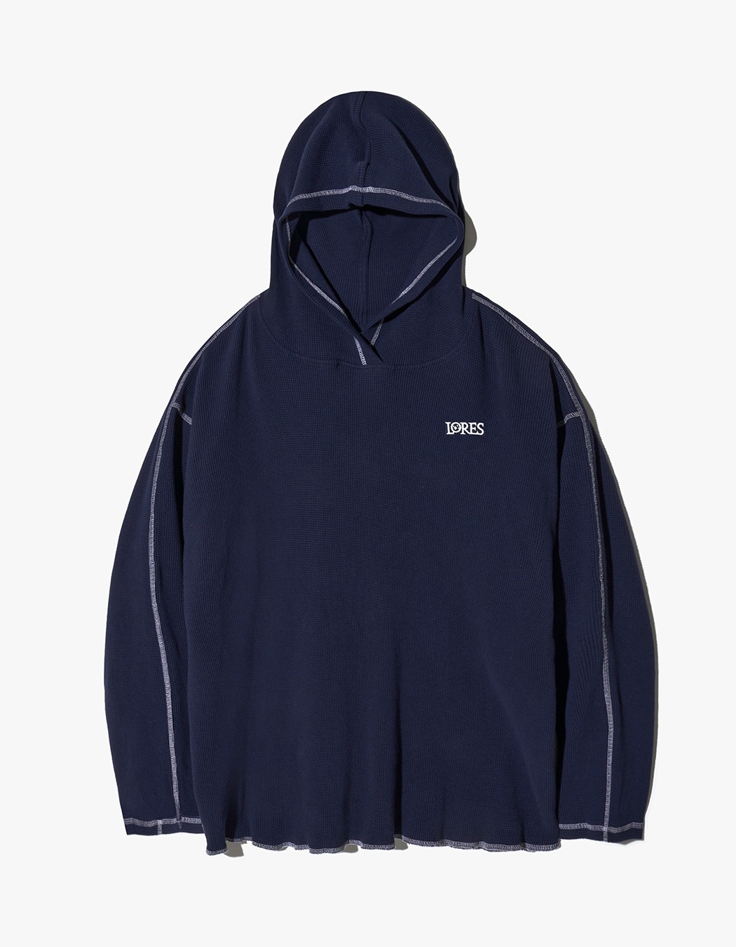 人気 ☆LORES☆ HOODED WAFFLE L/S TEE LORES Hooded Waffle L/S Tee - Grey | 하이츠스토어