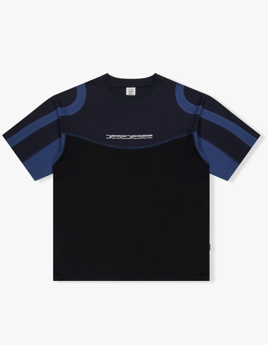 Tシャツ・カットソー YESEYESEE Cover Stitch Tee Black yeseyesee Cover Stitch Tee - Black | 하이츠스토어