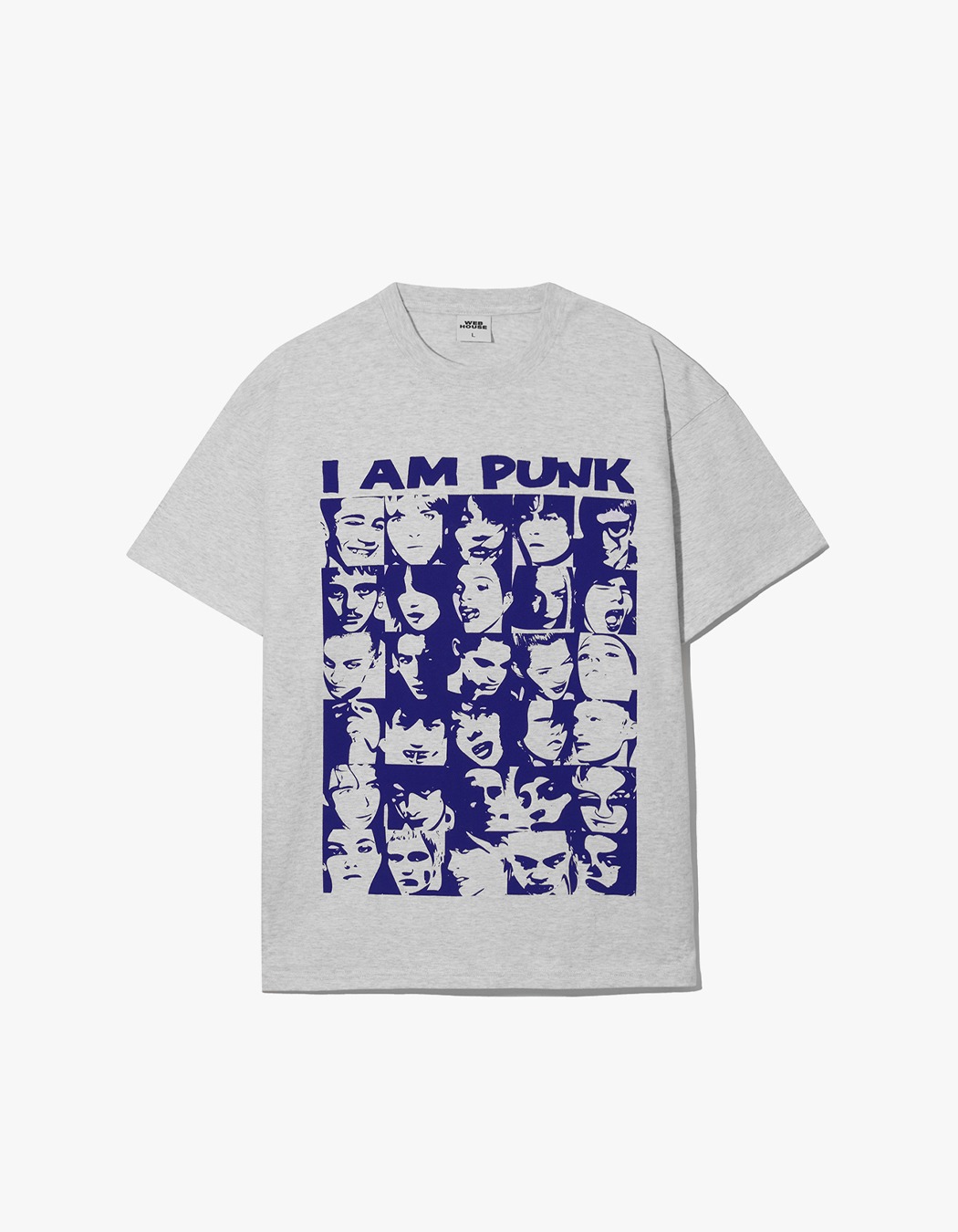 WEBHOUSE I Am Punk Tee - Ash Grey/Blue | 하이츠스토어