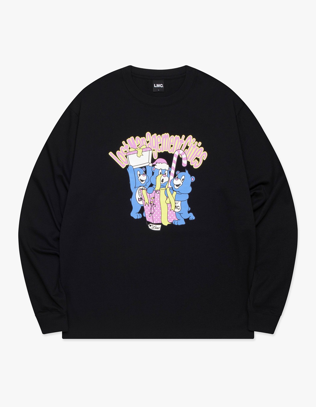 [ LMC]★24FW★韓国人気★SURPRISE BEAR LONG SLV TEE LMC Surprise Bear Long SLV Tee - Lime | 하이츠스토어